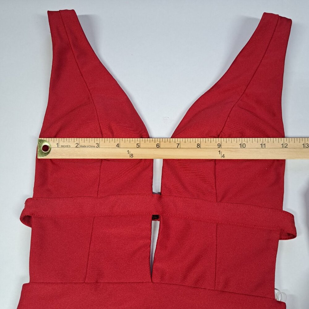 Atria Red Mermaid Prom Dress Gown S Cutout Backless Formal 6539H 4 6 Horsetail - Picture 6 of 10